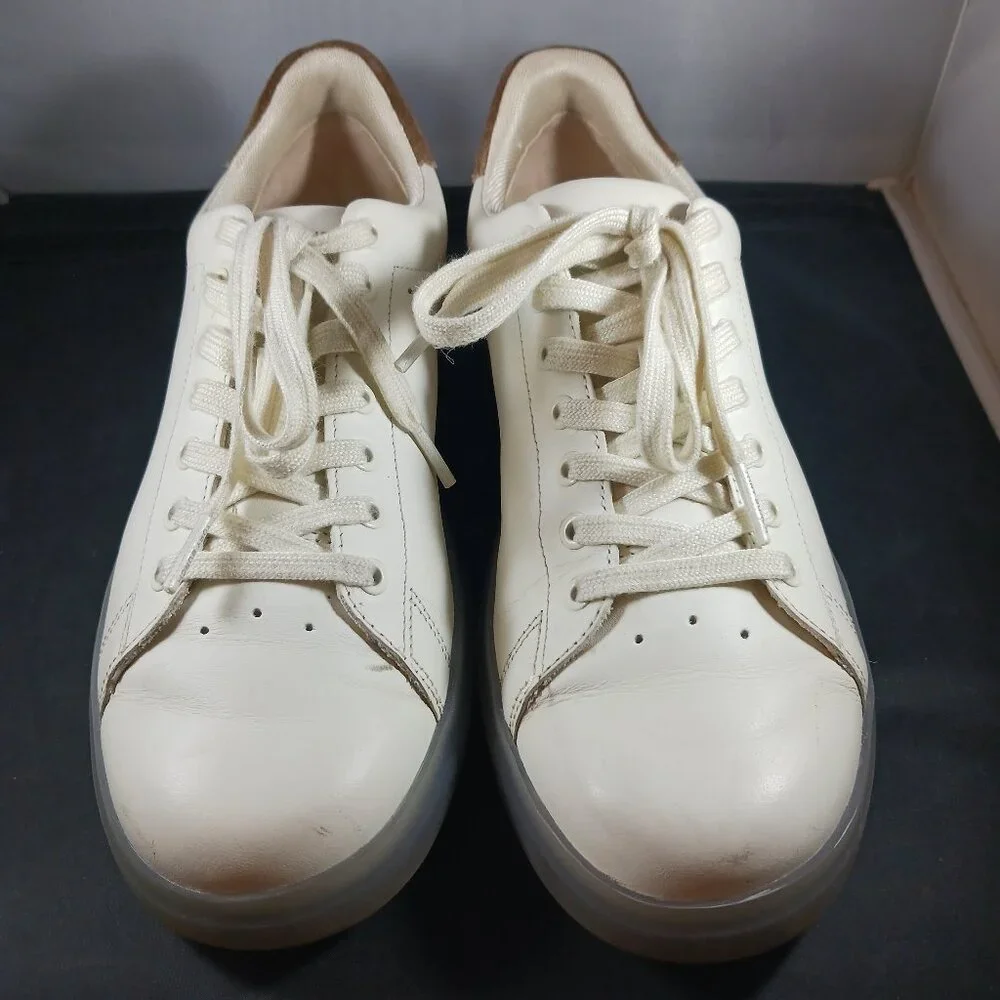 Tory Burch Howell Court Ivory Leather Sneaker Women's size 9M